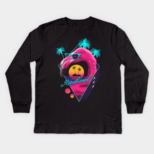 Rad Flamingo Kids Long Sleeve T-Shirt